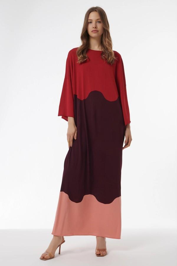 Colour-Block Knitted Kaftan
