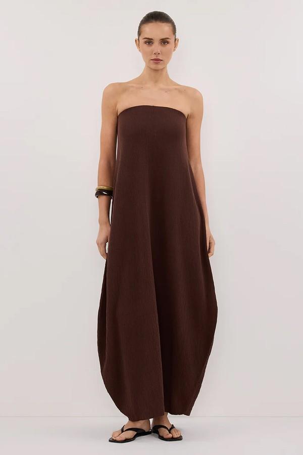 Textured Knit Strapless Midi Dress from Dissh