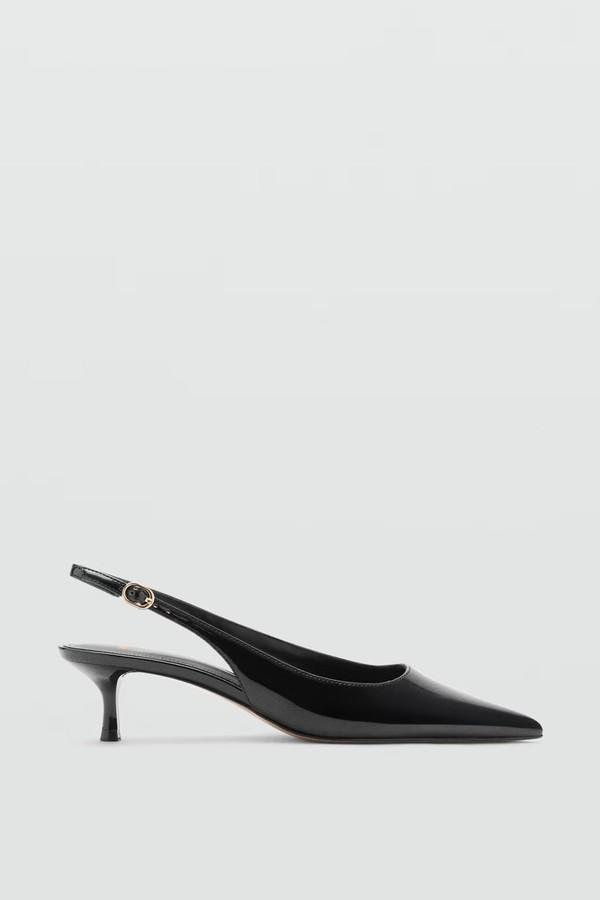 Kitten-Heel Patent Leather Shoes from Mango