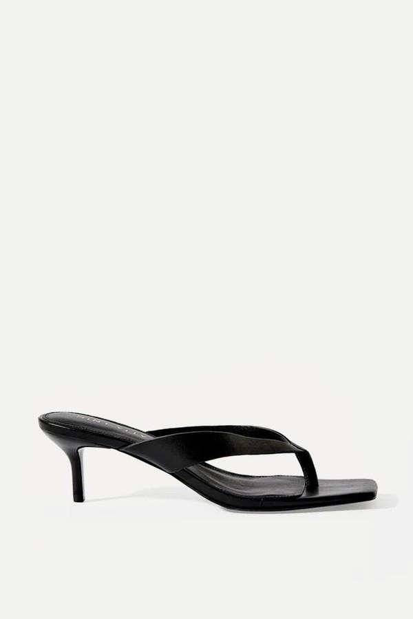 Betty Black Flip Flop Heels from Mint Velvet