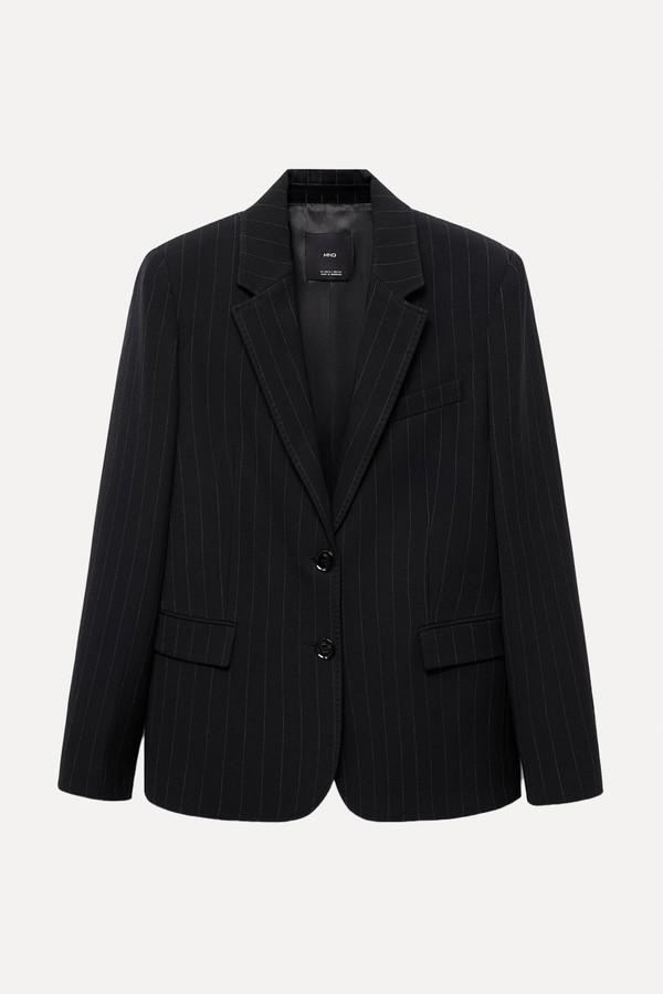 Pinstripe Suit Jacket from Mango