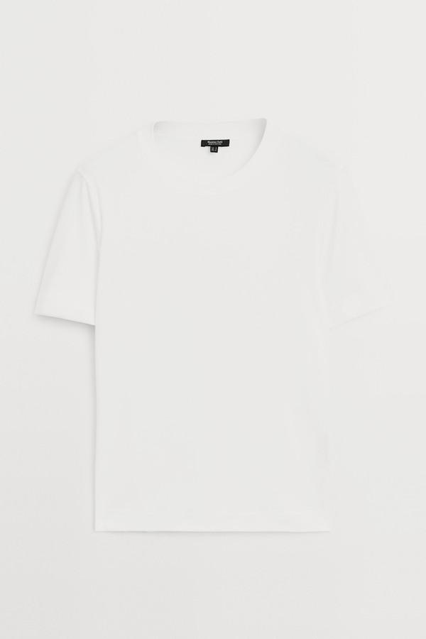 100% Cotton Interlock Crew Neck T-Shirt from Massimo Dutti