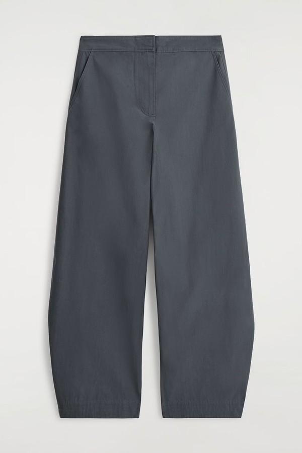 Pima Cotton Barrel-Leg Trousers