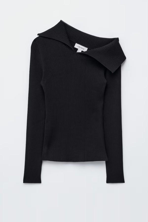 Rib-Knit Off-Shoulder Top