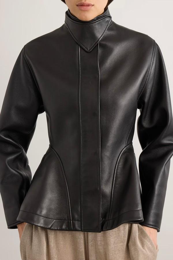 Leather Peplum Jacket from Alaïa