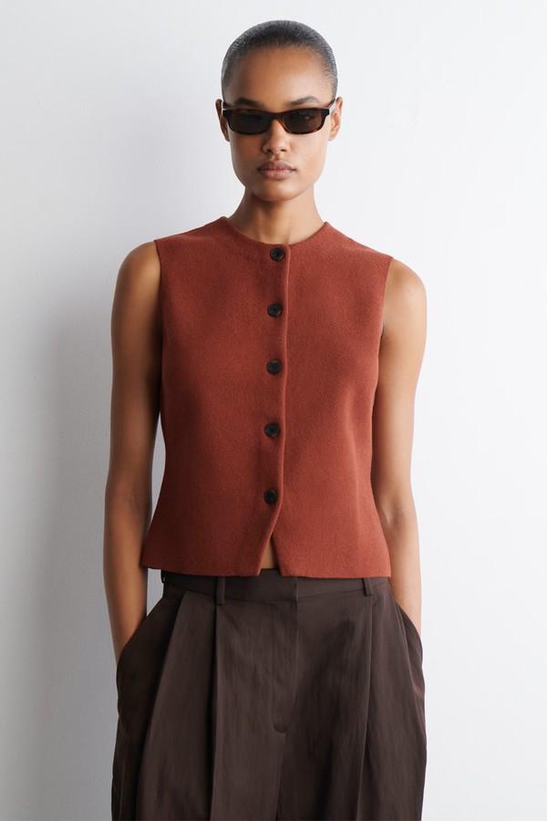 Knitted Cotton Waistcoat