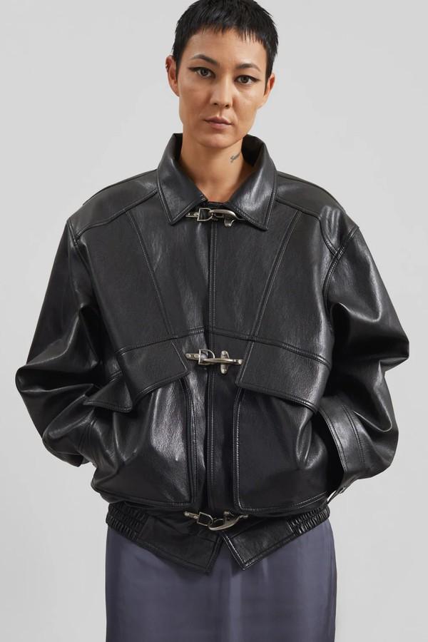 Utrecht Faux Leather Buckle Jacket