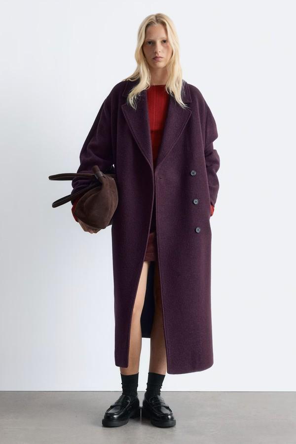 Voluminous Belted Wool Coat