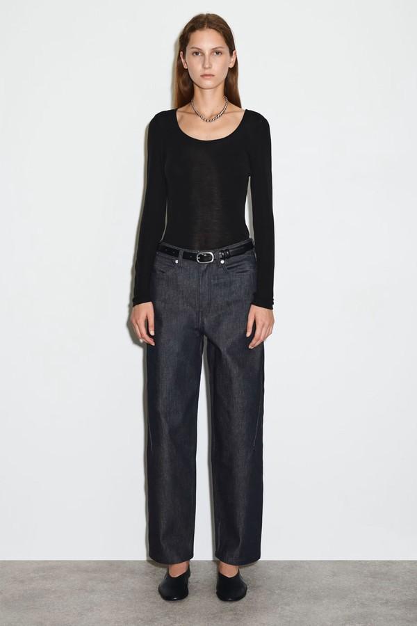 Barrel-Leg Denim Trousers