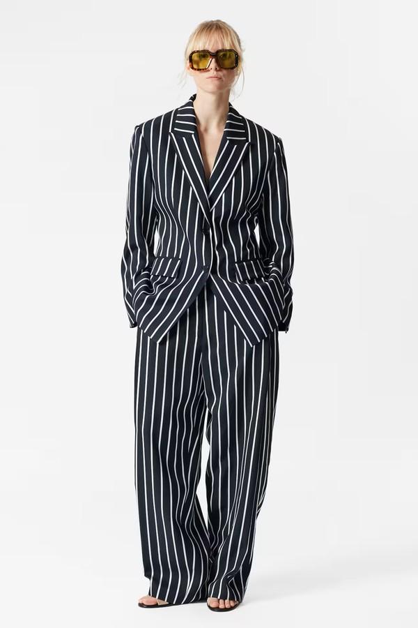 Tailored Wide-Shoulder Blazer