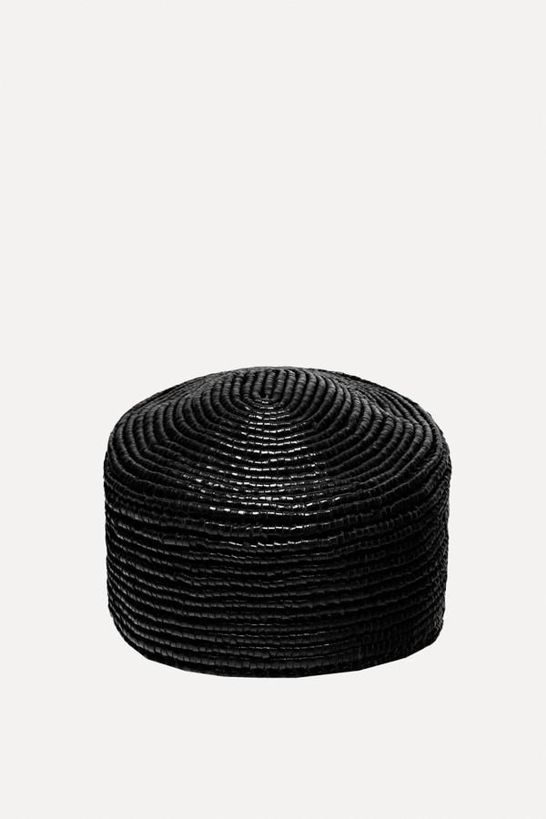 Braided Nappa Leather Beanie