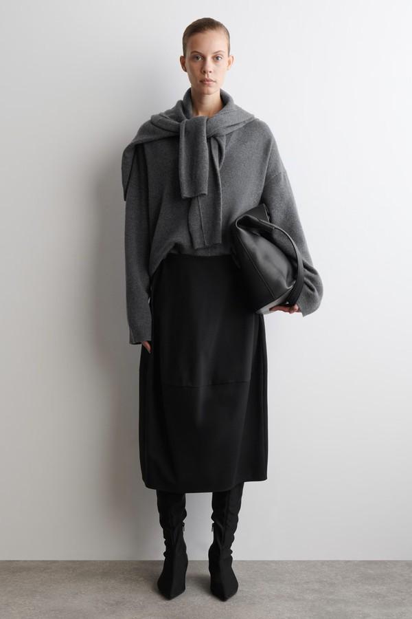 Rounded Cotton Midi Skirt from COS