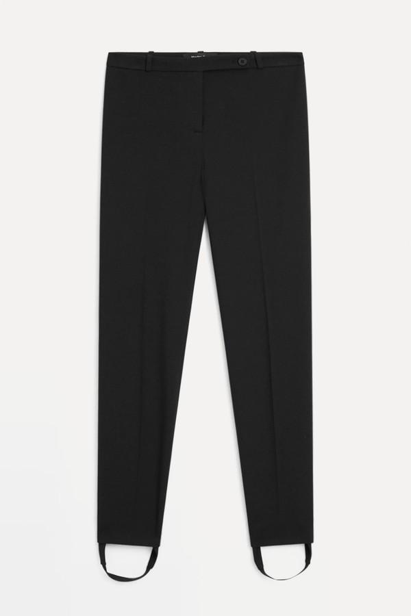 100% Cotton Trousers With Elasticated Hems
