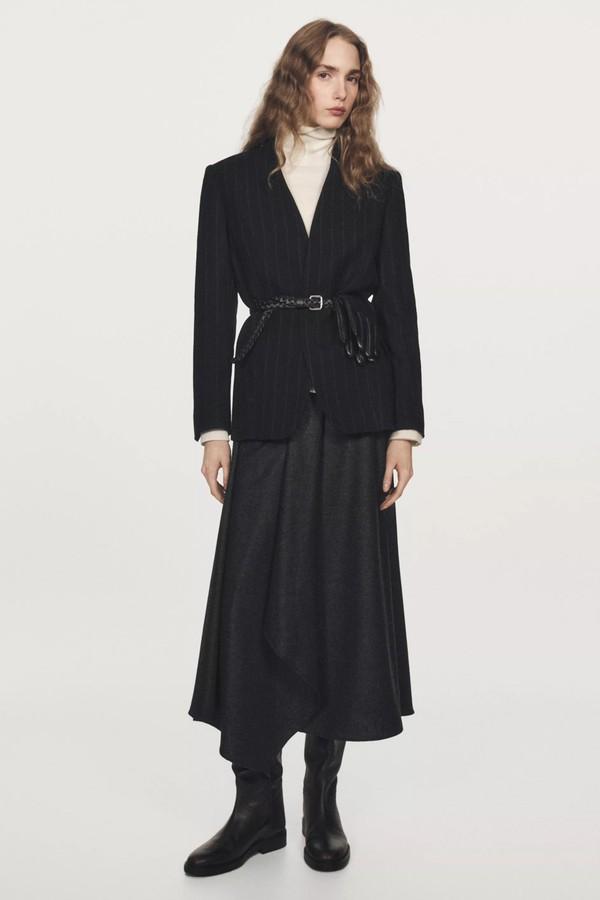 Pinstripe Lapelless Blazer from Massimo Dutti