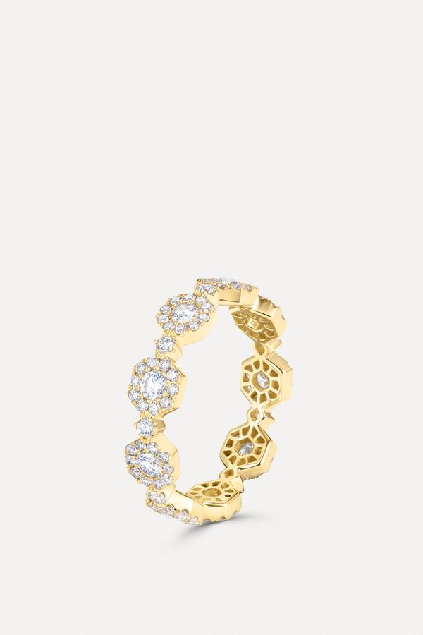 Triolette Hexagon Diamond Ring