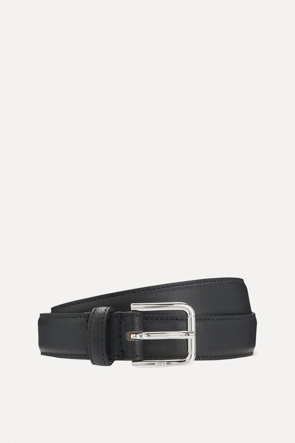 Italian-Leather Belt With Pin Buckle from Hugo Boss