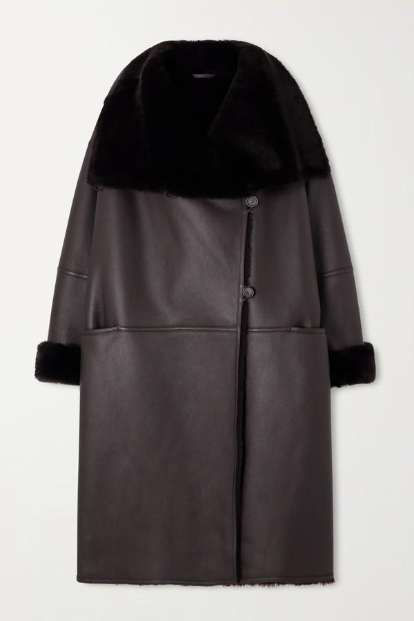 Paneled Shearling Coat from Toteme