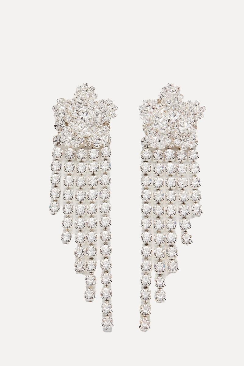 Cascading Crystal Flower Earrings from Magda Butrym