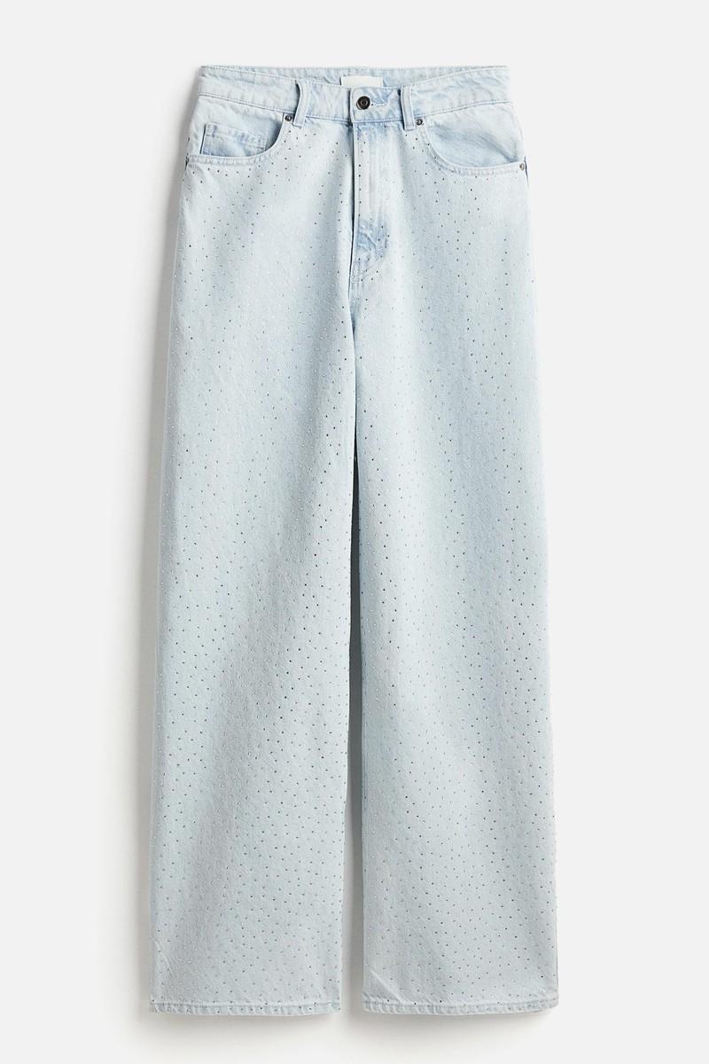 Rhinestone-Embellished Jeans