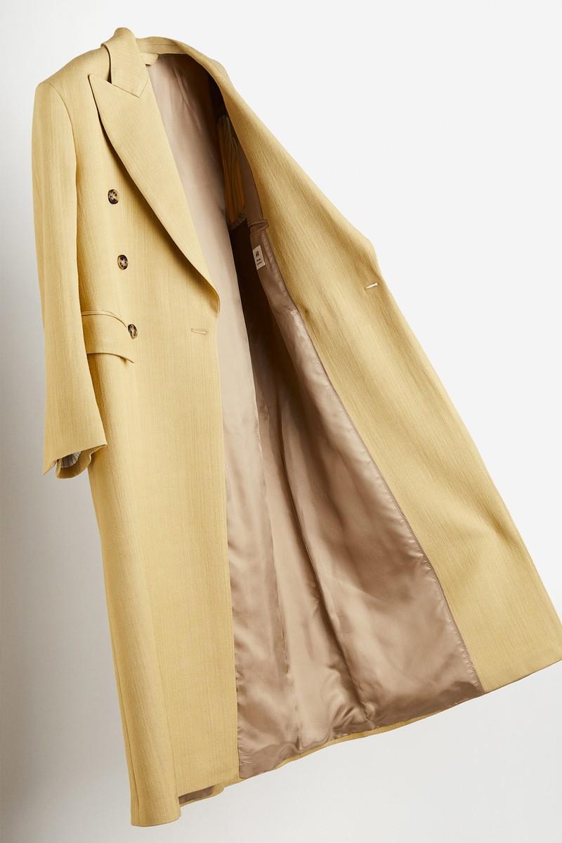 Wool-Blend Double-Breasted Coat