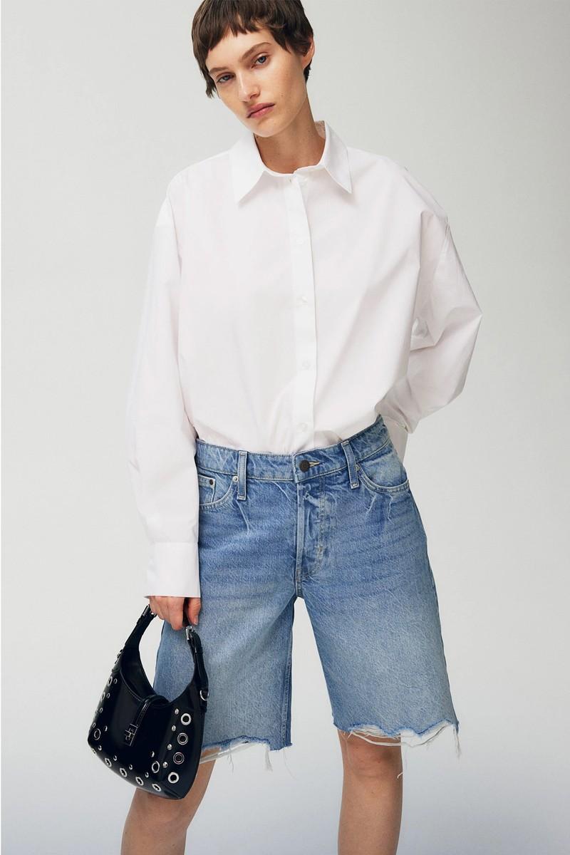 Baggy Low Denim Shorts