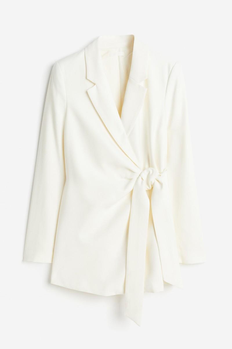 Tie-Detail Wrap Blazer