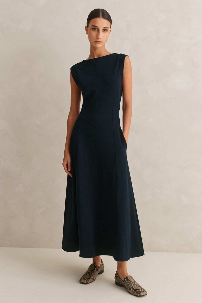 Travel Tailoring Boat Neck Midi Dress, AED 1,600 | ME+EM
