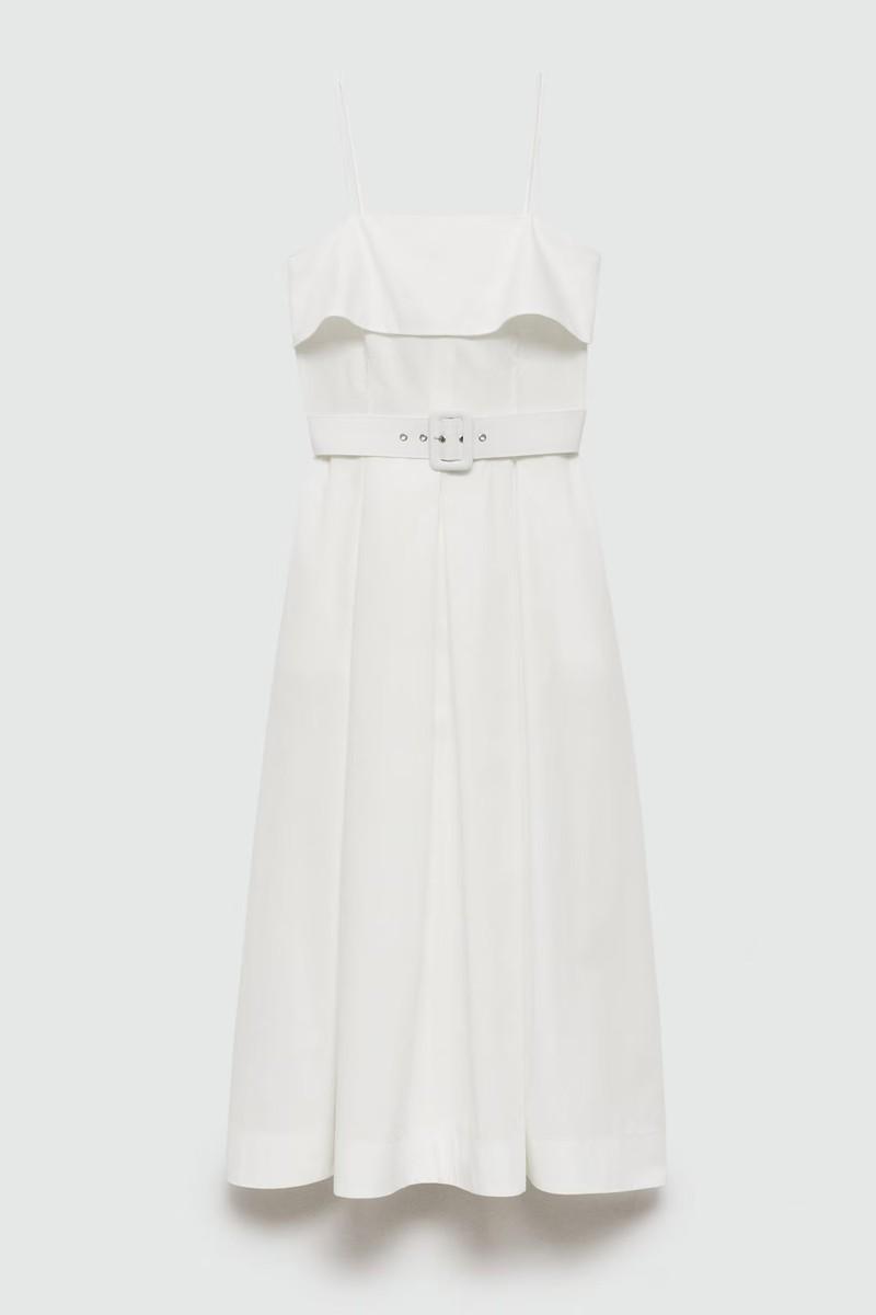 Dress With A Belted Neckline