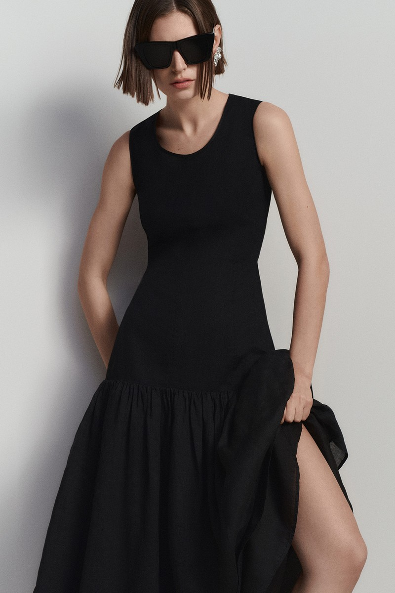 Dropped-Waist Maxi Dress, AED 595 | COS