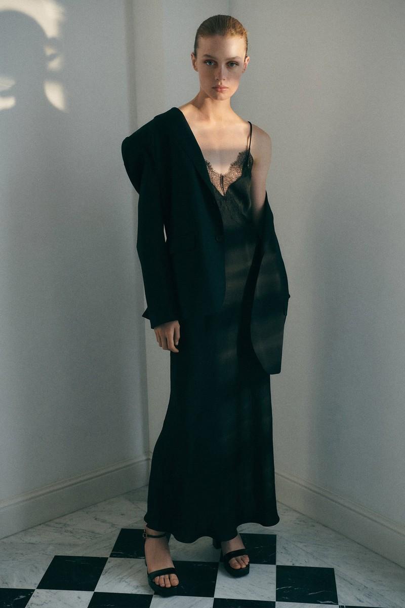 Lace Midi Slip Dress, AED 699