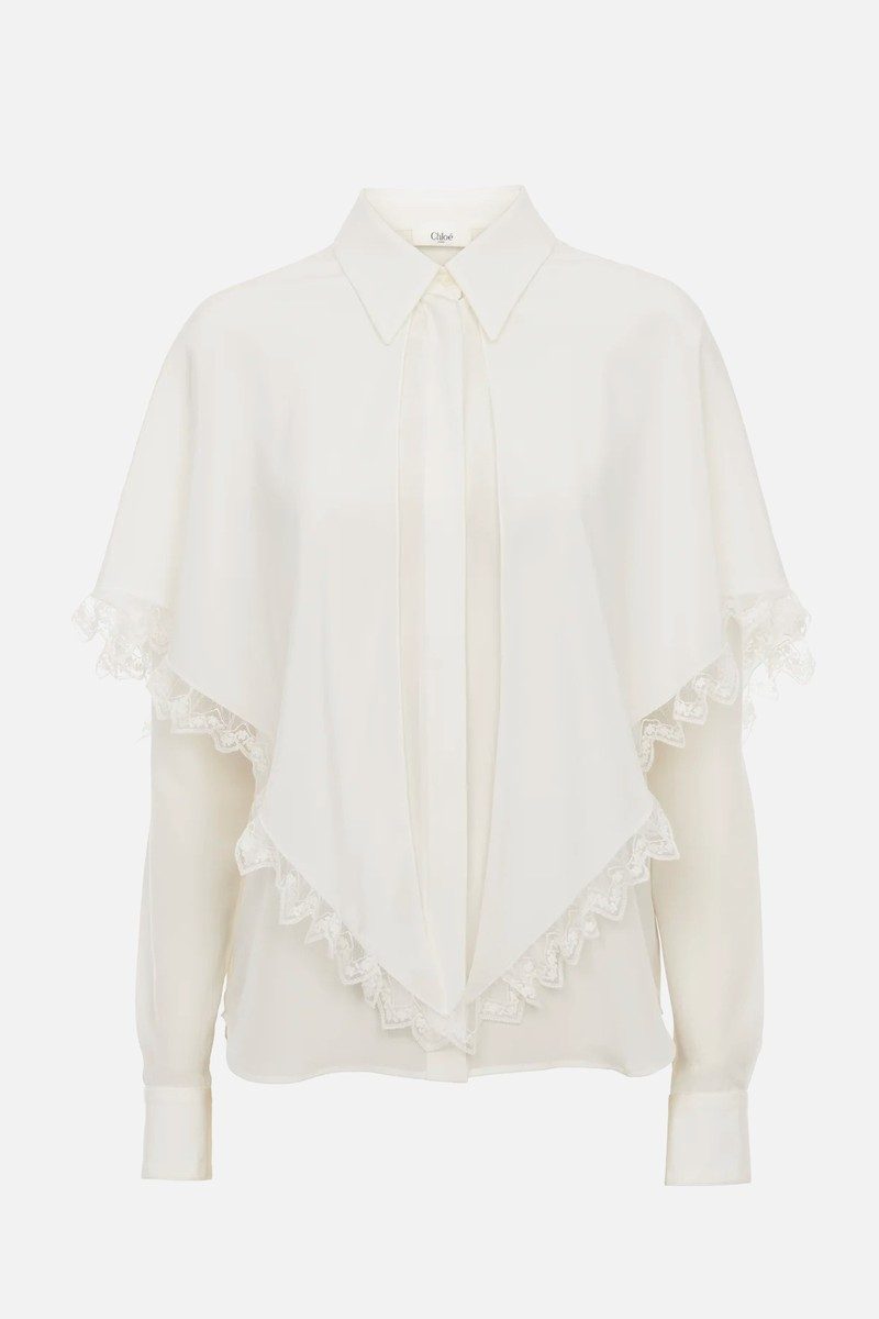 Knotted Heritage Cape Blouse In Silk from Chloé