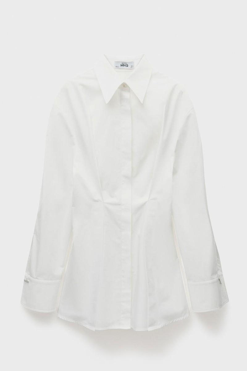 100% Cotton Pleated Shirt from Mango