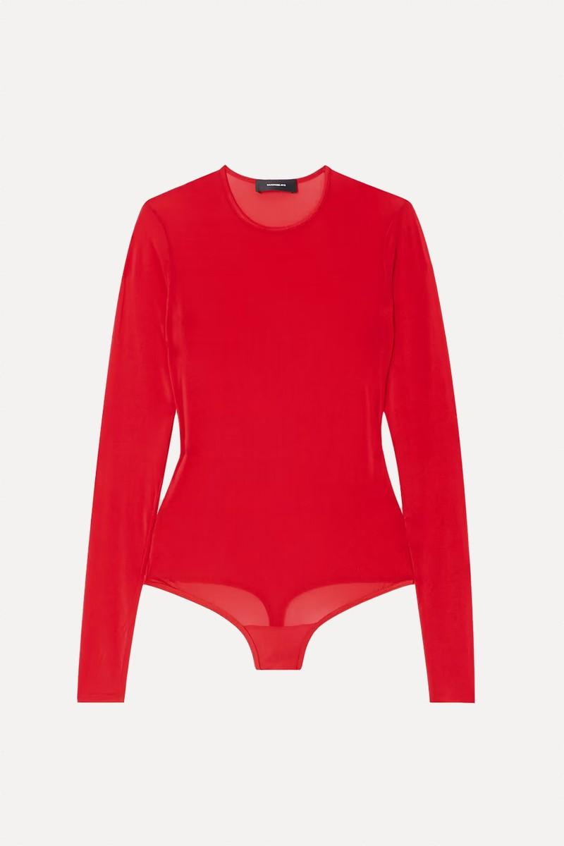 Stretch-Jersey Thong Bodysuit from Wardrobe.NYC