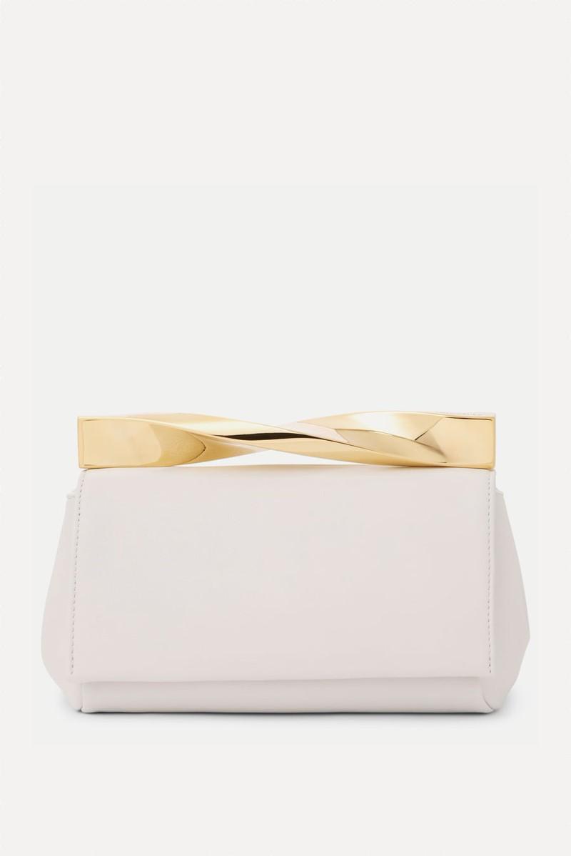 Twist Mini Leather Clutch from Aquazzura