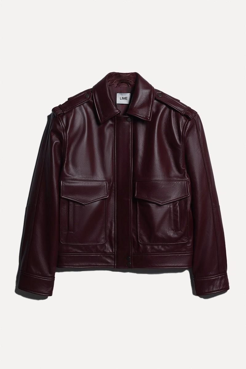 Oversized Leather Nappa Jacket from Limé