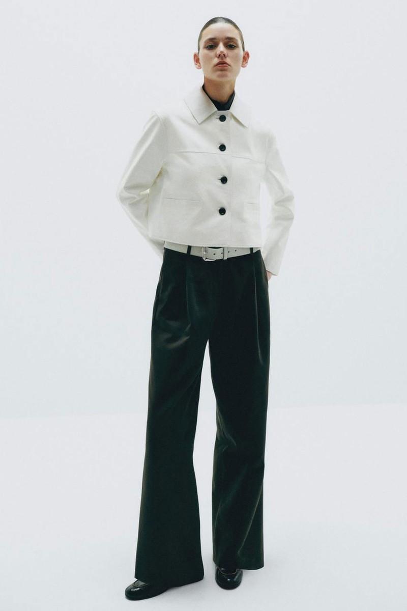 Cropped Nappa Leather Jacket