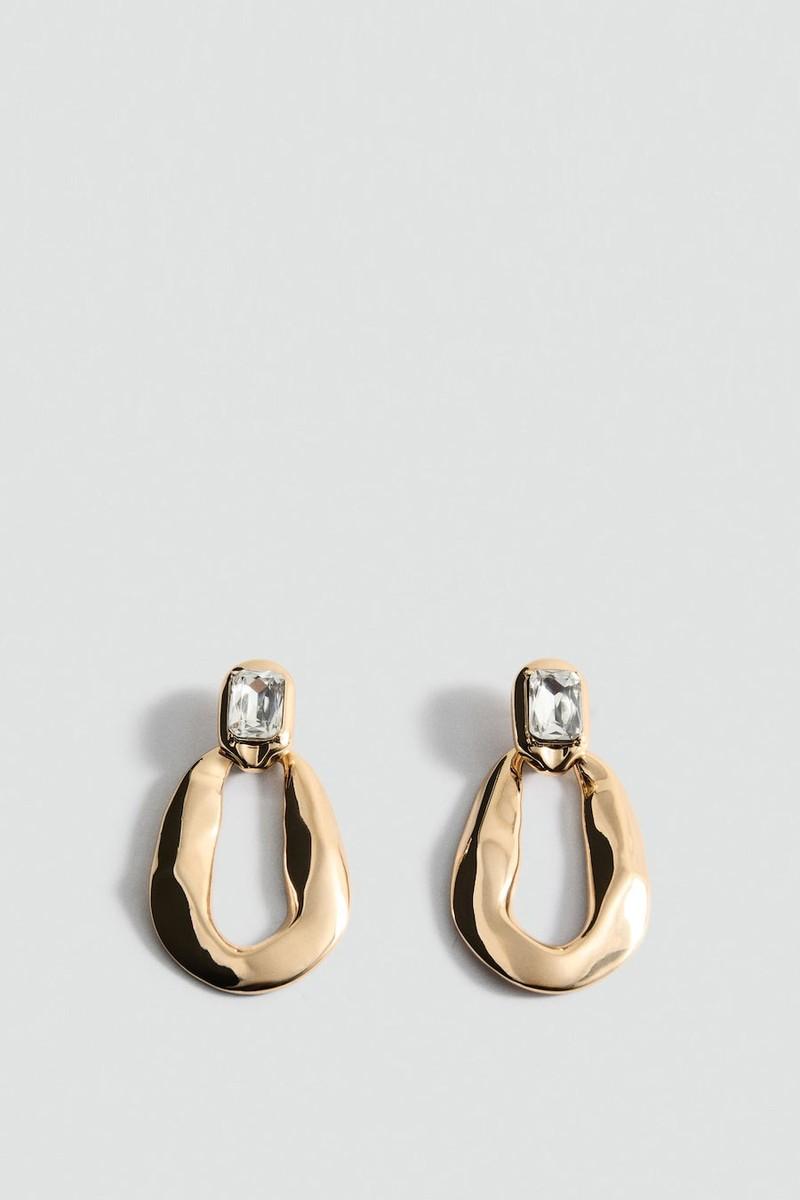 Stone Pendant Earrings from Mango