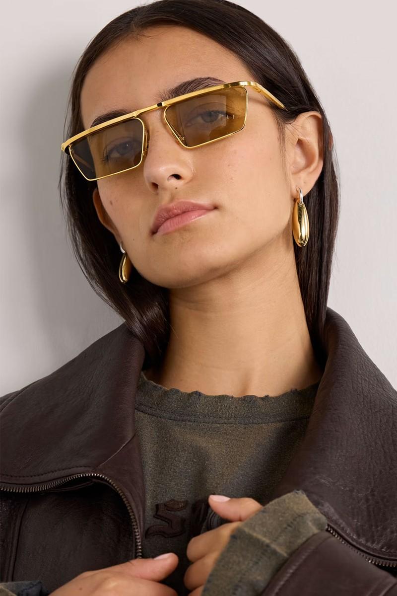 Bogart D-Frame Gold-Tone Sunglasses from Jacques Marie Mage