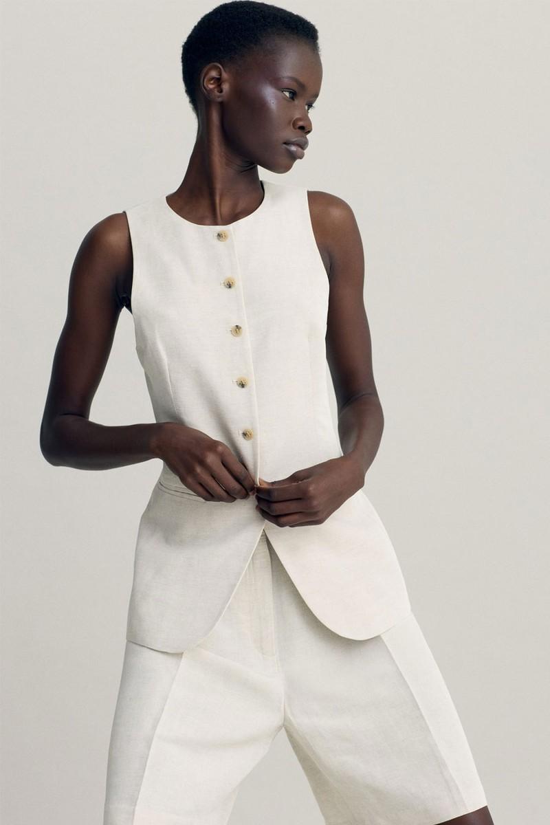 Linen-Blend Bermuda Shorts