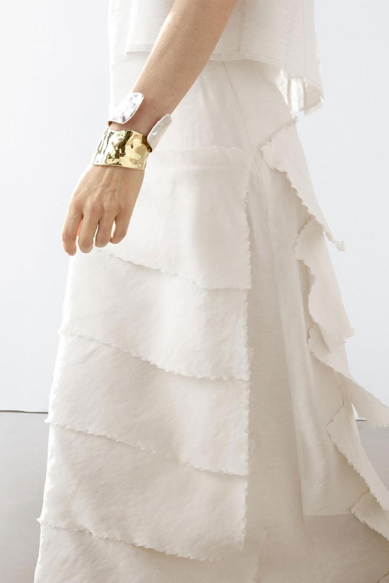 Midi Skirt With Ruffle Detail