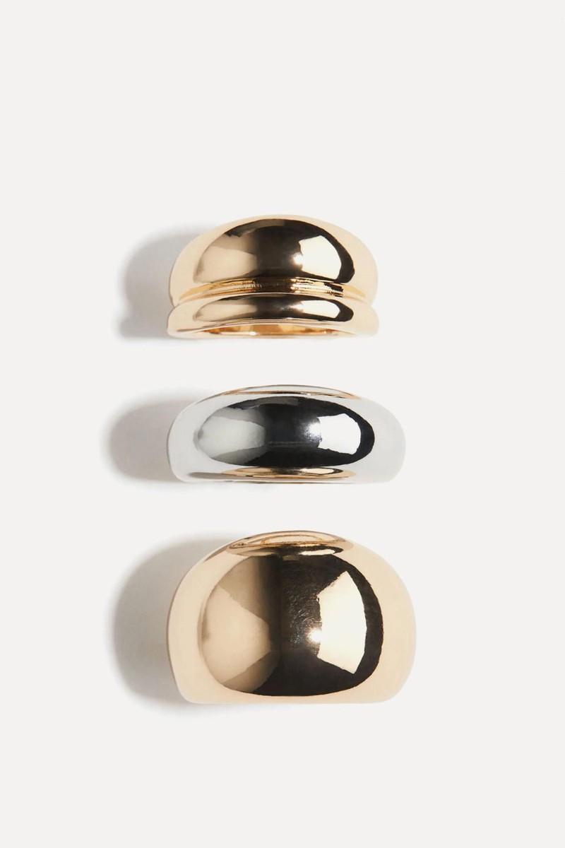 3-Pack Chunky Rings