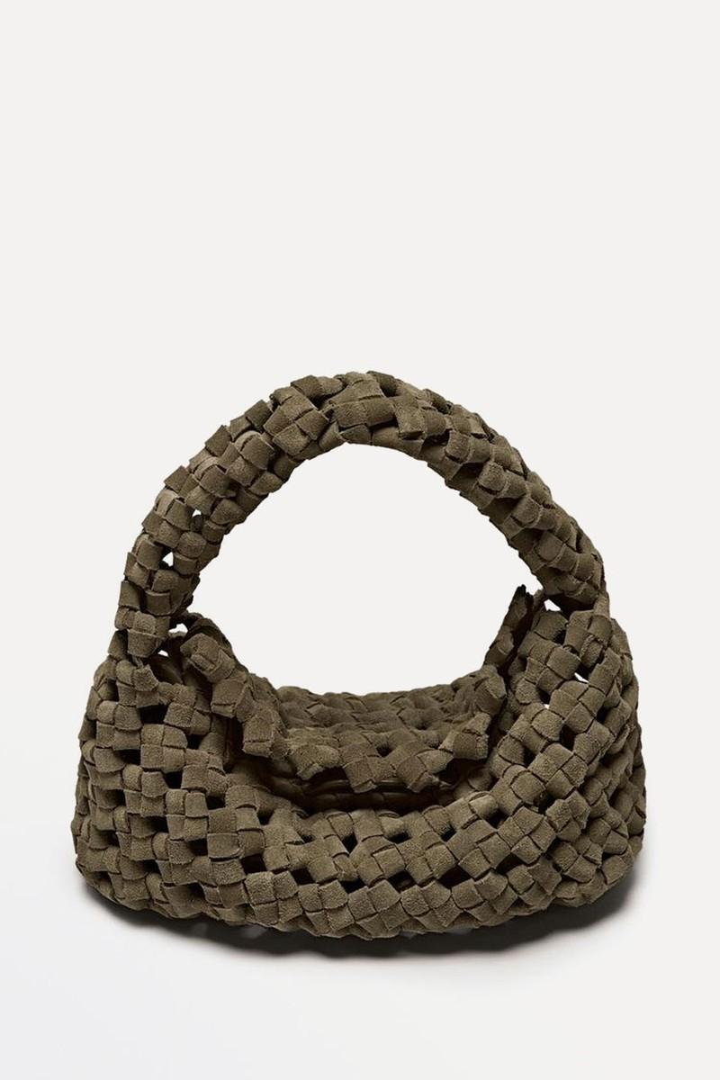 Split Suede Braided Mini Bag