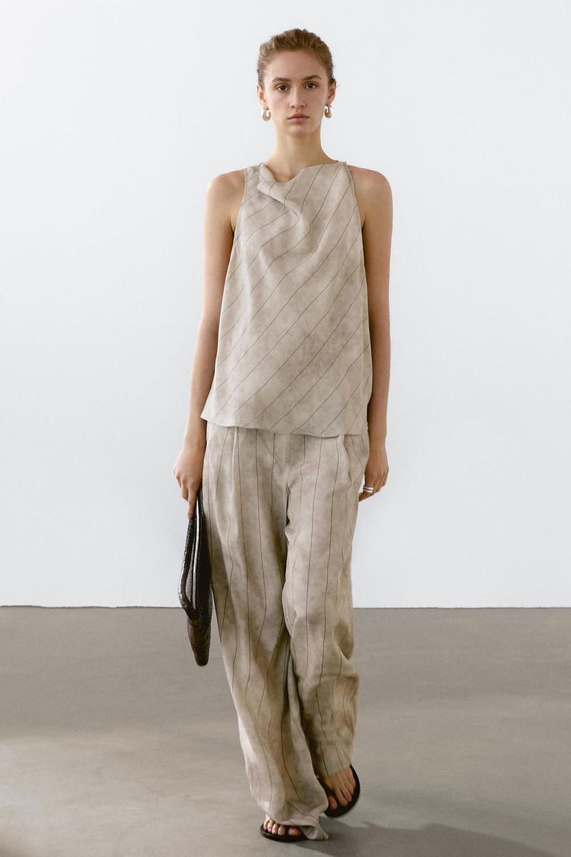 Flowing Striped Halter Top