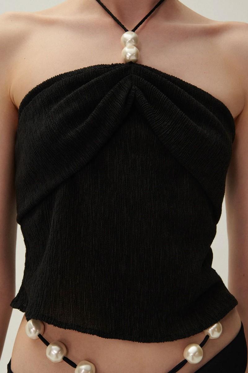 Pearl Halterneck Tube Top from Magda Butrym