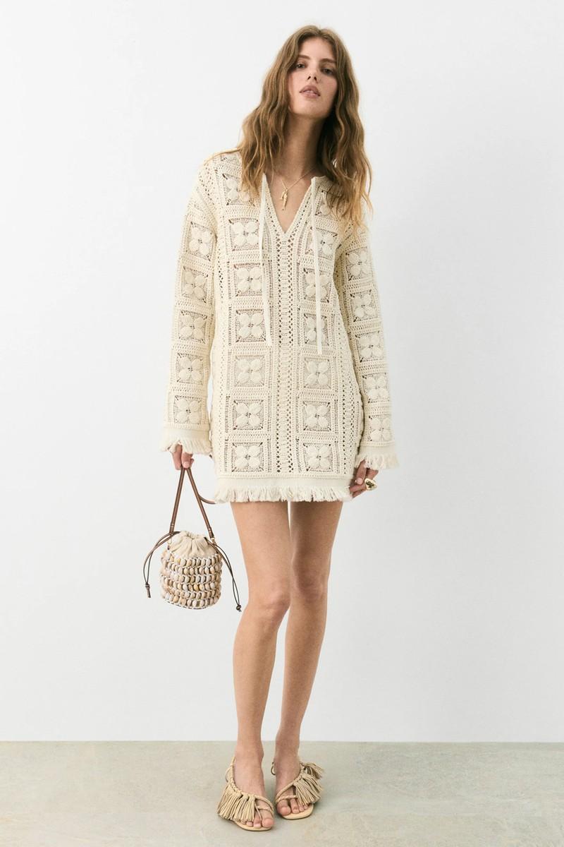 Crochet-Look Tunic Dress from H&M