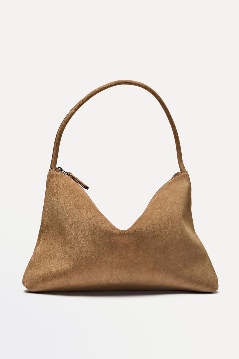 Split Cowhide Leather Bag from Massimo Dutti