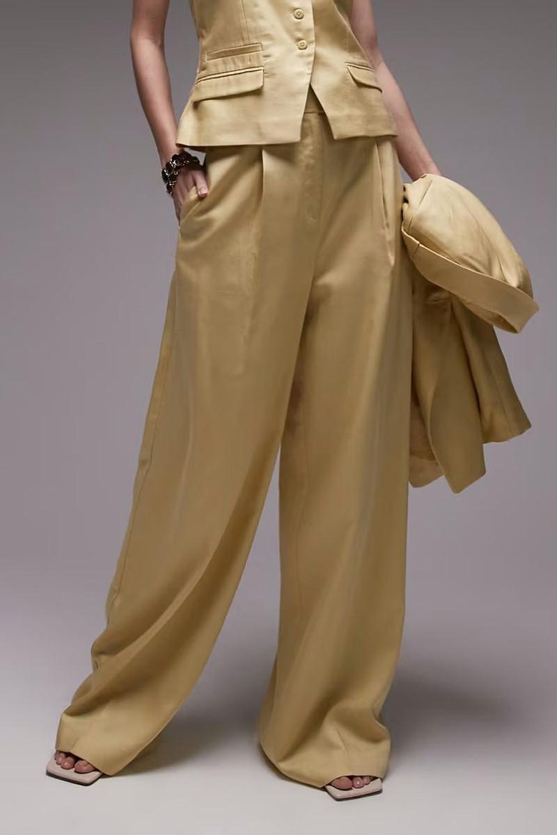 Tailored Pleated Wide Leg Trousers from Topshop
