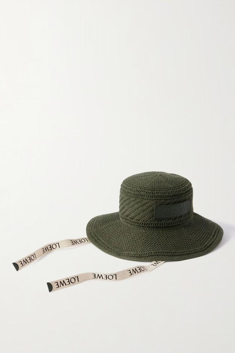 Appliquéd Crocheted Cotton-Blend Bucket Hat from Loewe X Paula's Ibiza