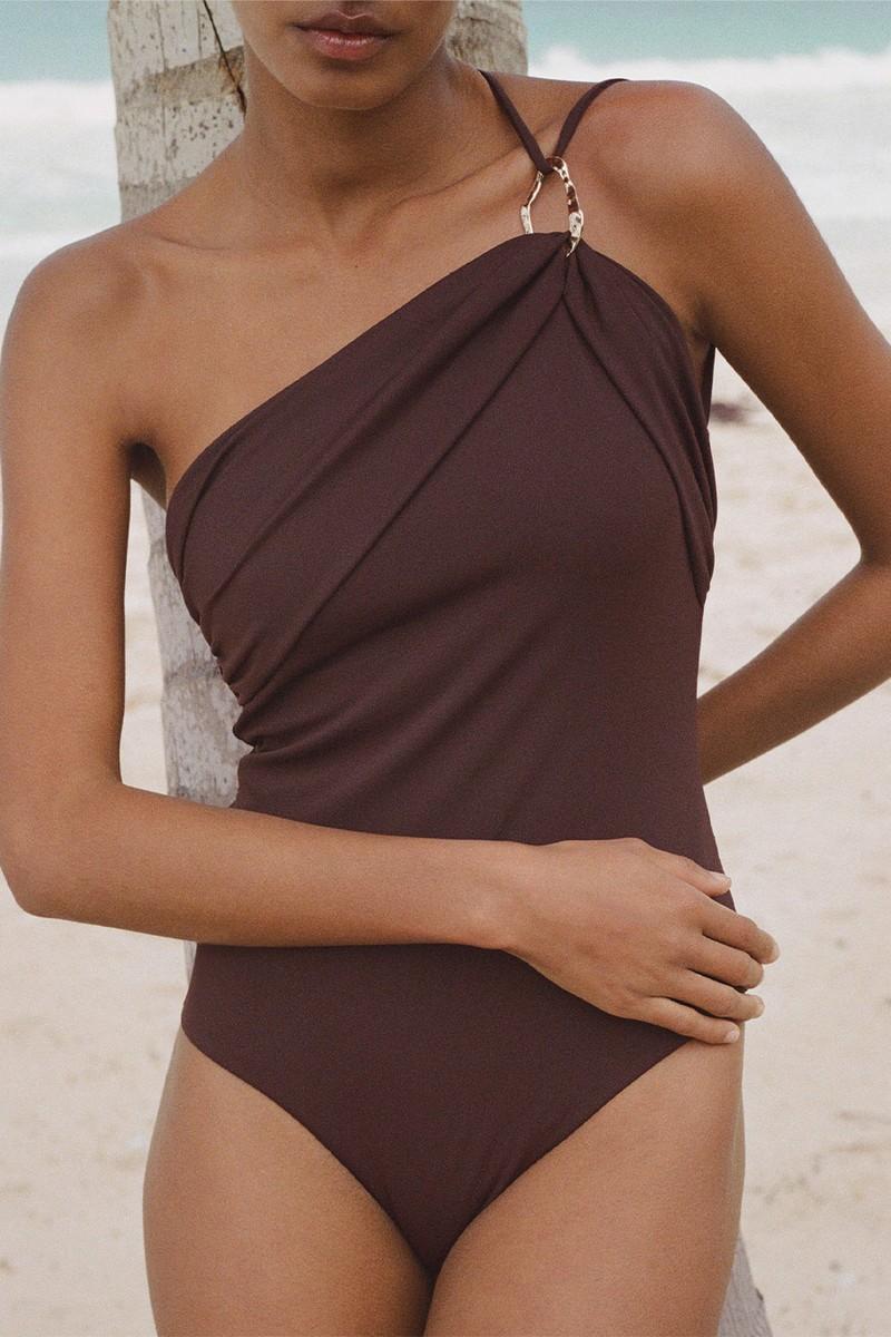 Asymmetrical Swimsuit With Hoop from MANGO