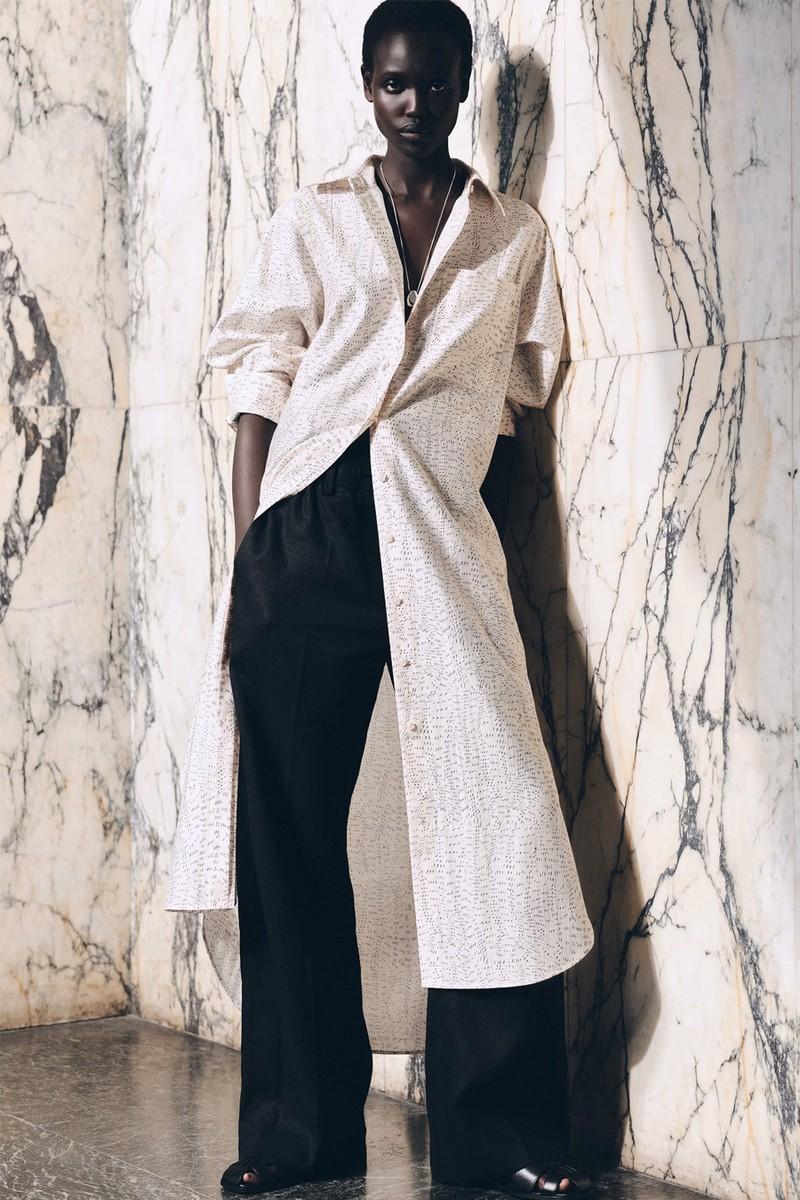 Printed Fluid Shirt Dress